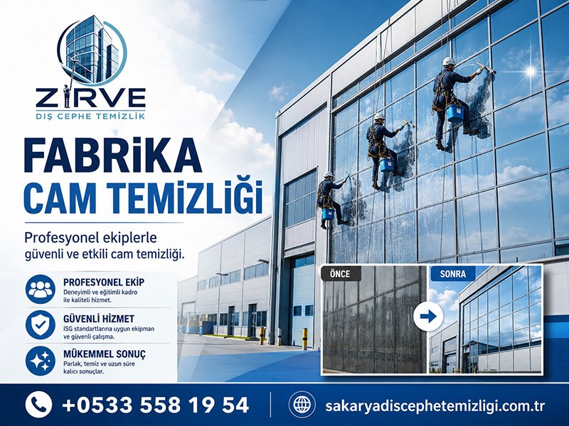 Sakarya fabrika cam temizliği